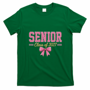 Senior Class Of 2027 Cute Bow Graduation T-Shirt - Irish Green