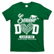 Senior Dad Class Of 2026 Senior Dada 26 Graduation Leopard T-Shirt - Green