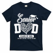 Senior Dad Class Of 2026 Senior Dada 26 Graduation Leopard T-Shirt - Navy