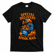 Special Delivery Spook Mail Funny Postman Halloween T-Shirt - Black