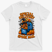 Special Delivery Spook Mail Funny Postman Halloween T-Shirt - White