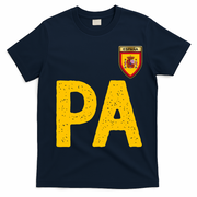 Spain España Human Flag Letter P And A T-Shirt - Navy Blue