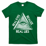 Seeing Eye Realize Real Lies Truth Awareness T-Shirt - Green