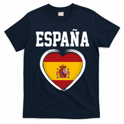 Spain & Espana Soccer & Football Flag T-Shirt - Navy Blue