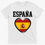 Spain & Espana Soccer & Football Flag T-Shirt - White
