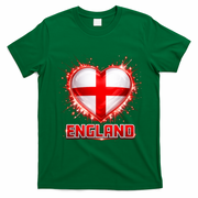 Soccer Football England Heart World Fan T-Shirt - Irish Green