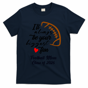 Senior Football Mom Class Of 2026 Graduation Graduate T-Shirt - Navy