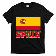 Spain Flag Spanish Soccer Fans T-Shirt - Black