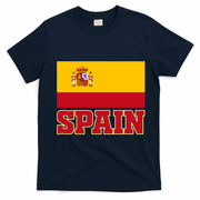 Spain Flag Spanish Soccer Fans T-Shirt - Navy Blue