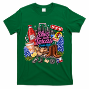 Shes From Texas I Can Tell State Pride T-Shirt - Green
