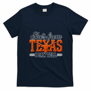 She's From Texas I Can Tell T-Shirt - Navy Blue