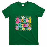 Second Grade Colorful Cute Teacher Student Gift Back To School T-Shirt - Irish Green