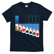 Solitaire Game Costume Board Games Halloween Costume Gift T-Shirt - Navy Blue