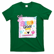 Second Grade Coquette Pencil First Day Of School T-Shirt - Irish Green