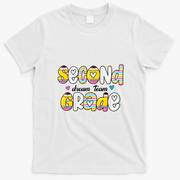 Second Grade Dream Team Back To School Teacher Student T-Shirt - White