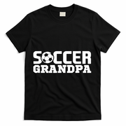 Soccer Grandpa Granddad Granddaddy Grandfather T-Shirt - Black
