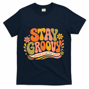 Stay Groovy Retro T-Shirt - Navy