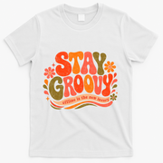 Stay Groovy Retro T-Shirt - White