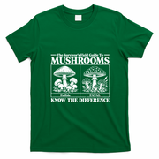 Survivors Guide To Mushrooms Know The Difference T-Shirt - Irish Green