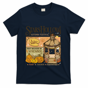 Stars Hollow Autumn Festival Food Friends Festivities T-Shirt - Navy