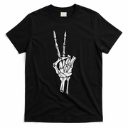 Skeleton Hand Peace Sign T-Shirt - Black