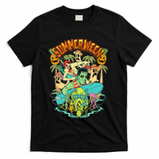 Summerween Happy Summerween Summer Halloween Holiday T-Shirt - Black