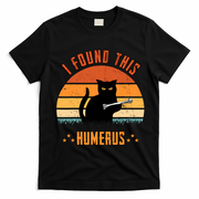 Scary I Found This Humerus Cat Black Humorous T-Shirt - Black
