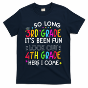 So Long 3rd Grade Graduation 4th Grade Here I Come Last Day T-Shirt - Navy