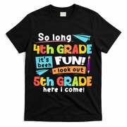 So Long 4th Grade 5th Grade Here I Come Graduation Boy T-Shirt - Black
