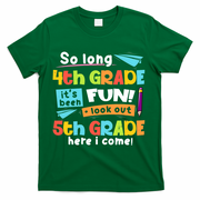 So Long 4th Grade 5th Grade Here I Come Graduation Boy T-Shirt - Green