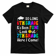 So Long 6th Grade 7th Grade Here I Come Back To School Kid T-Shirt - Black