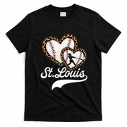 St. Louis Baseball Heart Game Day Fan T-Shirt - Black