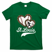 St. Louis Baseball Heart Game Day Fan T-Shirt - Irish Green
