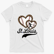 St. Louis Baseball Heart Game Day Fan T-Shirt - White