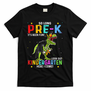 So Long Pre-K Kindergarten Here I Come Dinosaur Graduation T-Shirt - Black