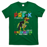So Long Pre-K Kindergarten Here I Come Dinosaur Graduation T-Shirt - Green