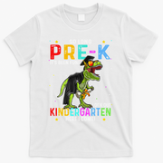 So Long Pre-K Kindergarten Here I Come Dinosaur Graduation T-Shirt - White