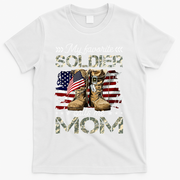 Soldier Mom Army Graduation Mom T-Shirt - White