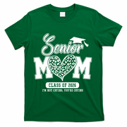 Senior Mom Class Of 2026 Senior Mama 26 Graduation Leopard T-Shirt - Green