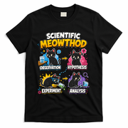 Scientific Meowthod Cat Themed Educational Fun T-Shirt - Black
