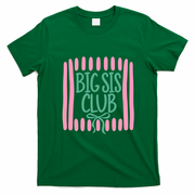 Striped Matching Sibling Promoted To Big Sister Club T-Shirt - Irish Green