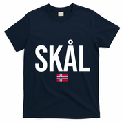 Skal Norwegian Phrase Saying Gift Cheers In Norway T-Shirt - Navy Blue