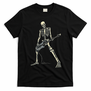 Skeleton Playing Bass For Bassist And Bass Guitar Players T-Shirt - Black