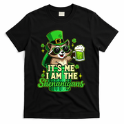 St Patrick's Day Its Me I Am The Shenanigans Raccoon T-Shirt - Black