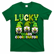 St Patrick's Day Lucky Chaos Coordonator Shamrock Irish Gnomes T-Shirt - Green