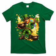 St Patricks Day Irish Leprechaun Pot Of Gold T-Shirt - Green