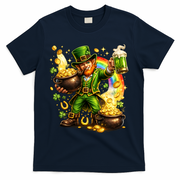 St Patricks Day Irish Leprechaun Pot Of Gold T-Shirt - Navy