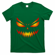 Spooky Pumpkin Face Halloween T-Shirt - Irish Green
