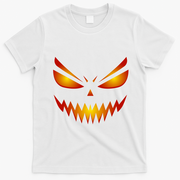 Spooky Pumpkin Face Halloween T-Shirt - White