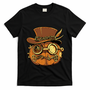 Steampunk Pumpkin Halloween T-Shirt - Black